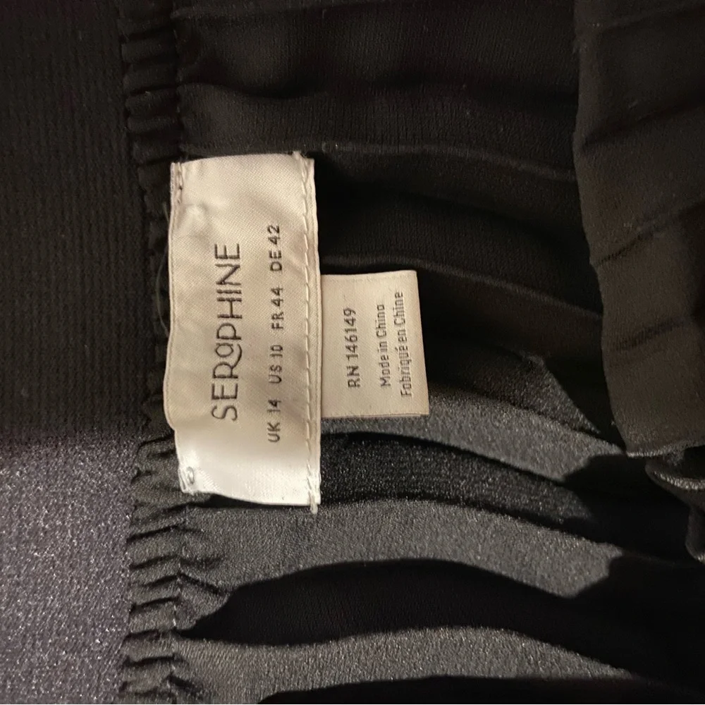 Seraphine Black Maxi Pleated Maternity Skirt - Picture 2 of 2